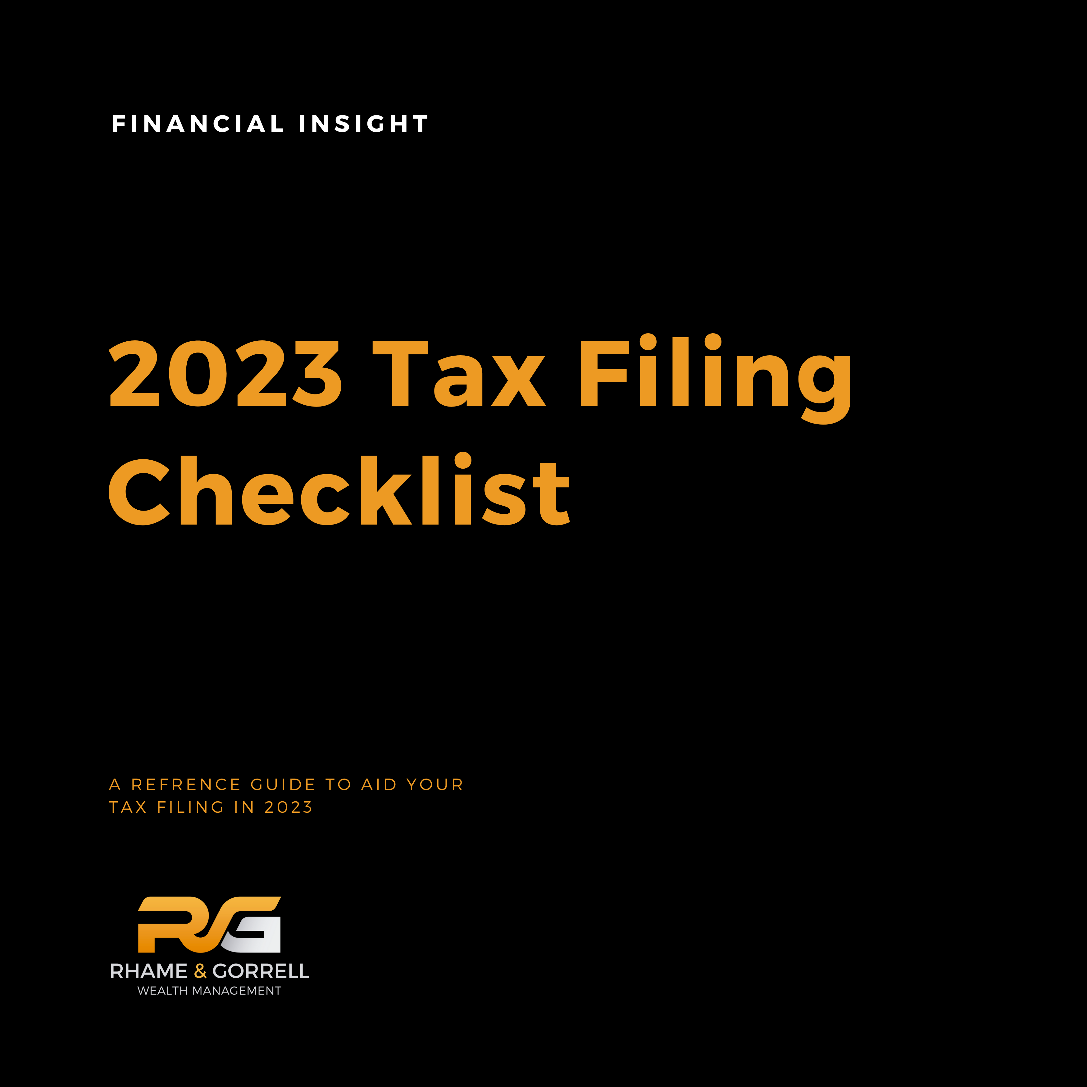 2023 Tax Filing Checklist The Woodlands., TX