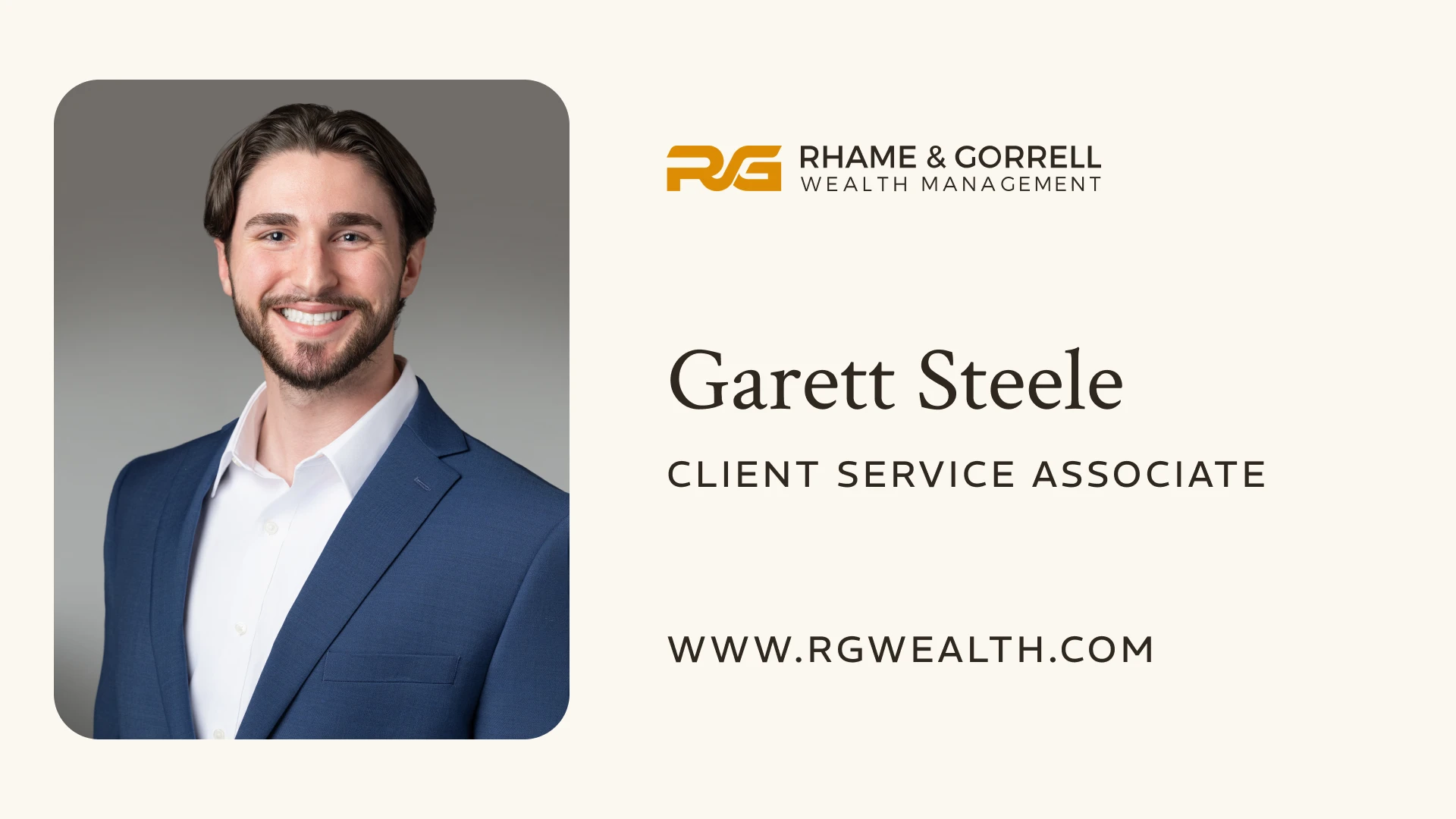 Garrett Reeg Garett Steele | Rhame & Gorrell Wealth Management