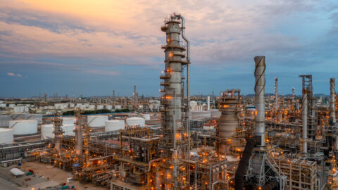 Oil refinery plant from industry zone Aerial view oil and gas p | Rhame & Gorrell Wealth Management